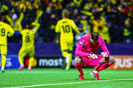 بودو جليمت يسقط مانشستر سيتي في دوري الأبطال 