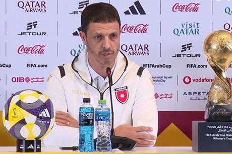 عاجل : المغربي السلامي مدرب النشامى يكشف لمن يريد إهداء كأس العرب 2025 