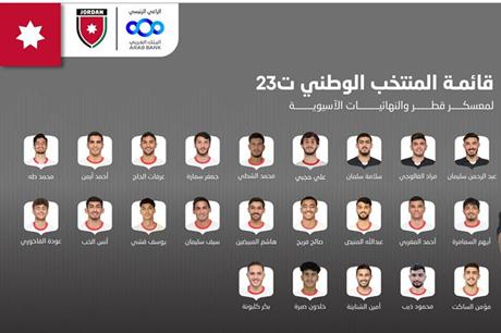 إعلان قائمة المنتخب الوطني ت23 لمعسكر قطر والنهائيات الآسيوية 