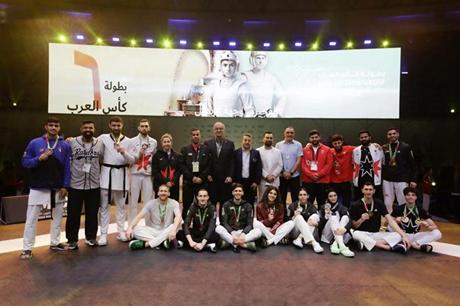 منتخب التايكواندو يحصد 8 ميداليات في بطولة كأس العرب 