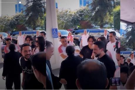 ولي العهد والأميرة رجوة والأمير هاشم يساندون النشامى من المدرجات 