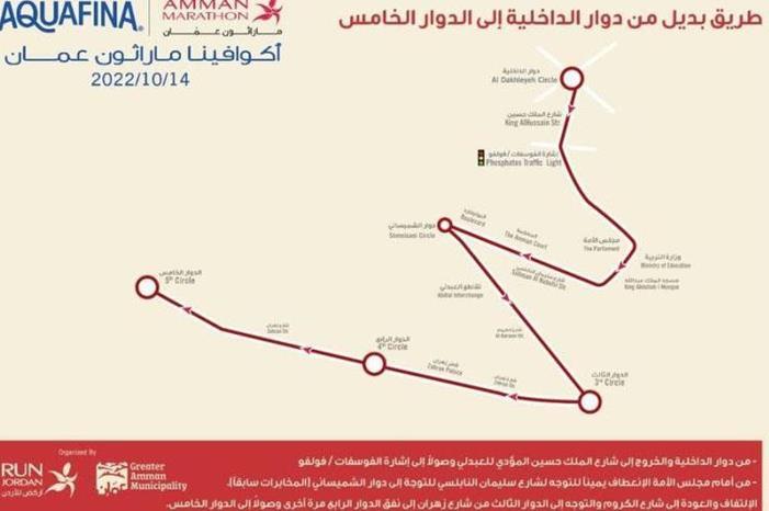 خطة مرورية وإغلاقات استعدادا لماراثون عمان الدولي 1665401359719