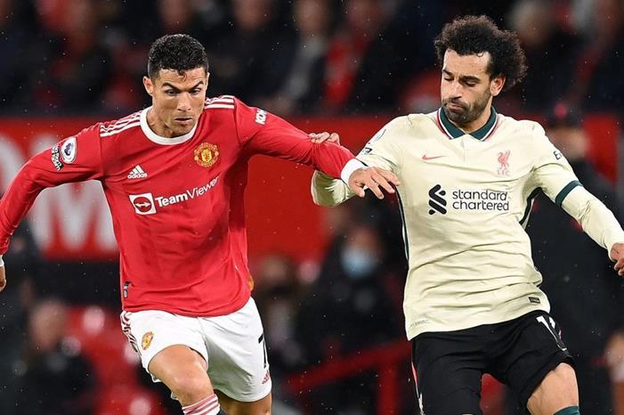 محمد صلاح يعادل أرقام كريستيانو رونالدو في أولد ترافورد خلال 2021 rona-1200x675