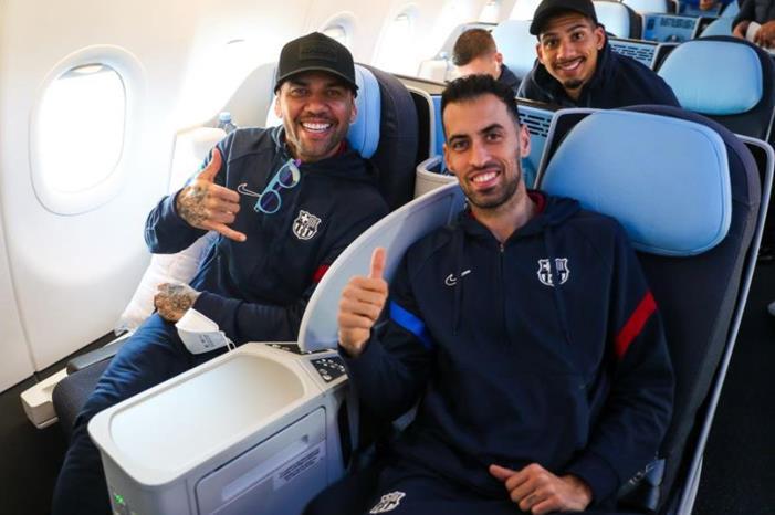 شاهد .. بعثة برشلونة تتوجه إلى الرياض لاالبا