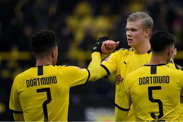 هالاند-وسانشو-لاعبا-بوروسيا-دورتموند-الألماني