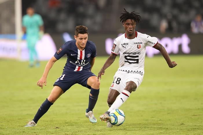 أخبار سعيدة لريال مدريد ومانشستر يونايتد Eduardo-Camavinga-PSG-vs-Stade-Rennais-Trophee-des-Champions-2019