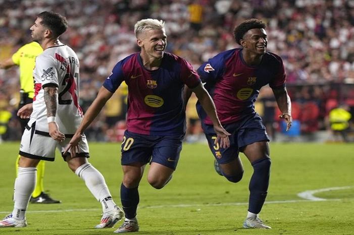 الوافد الجديد أولمو ينقذ برشلونة من كمين رايو فاليكانو 66ce441e4c59b7541d08cf98