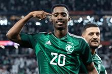 احتفال عبد الله رديف لاعب المنتخب السعودي بهدفه أمام كوريا الجنوبية